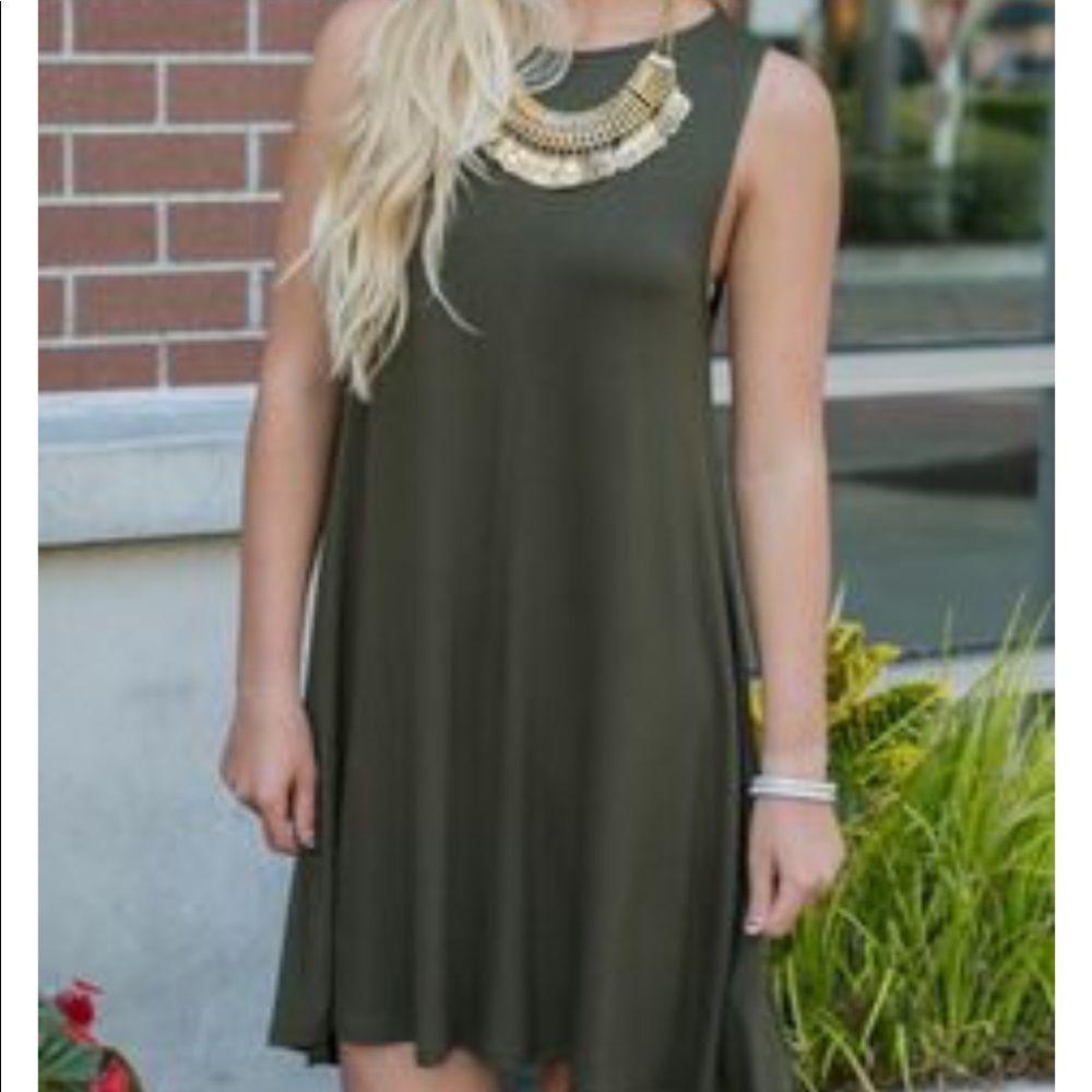 Hourglass Lilly gray tank swing dress, Sz S/M